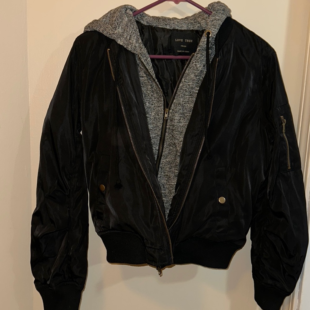 Love Tree black jacket, size small